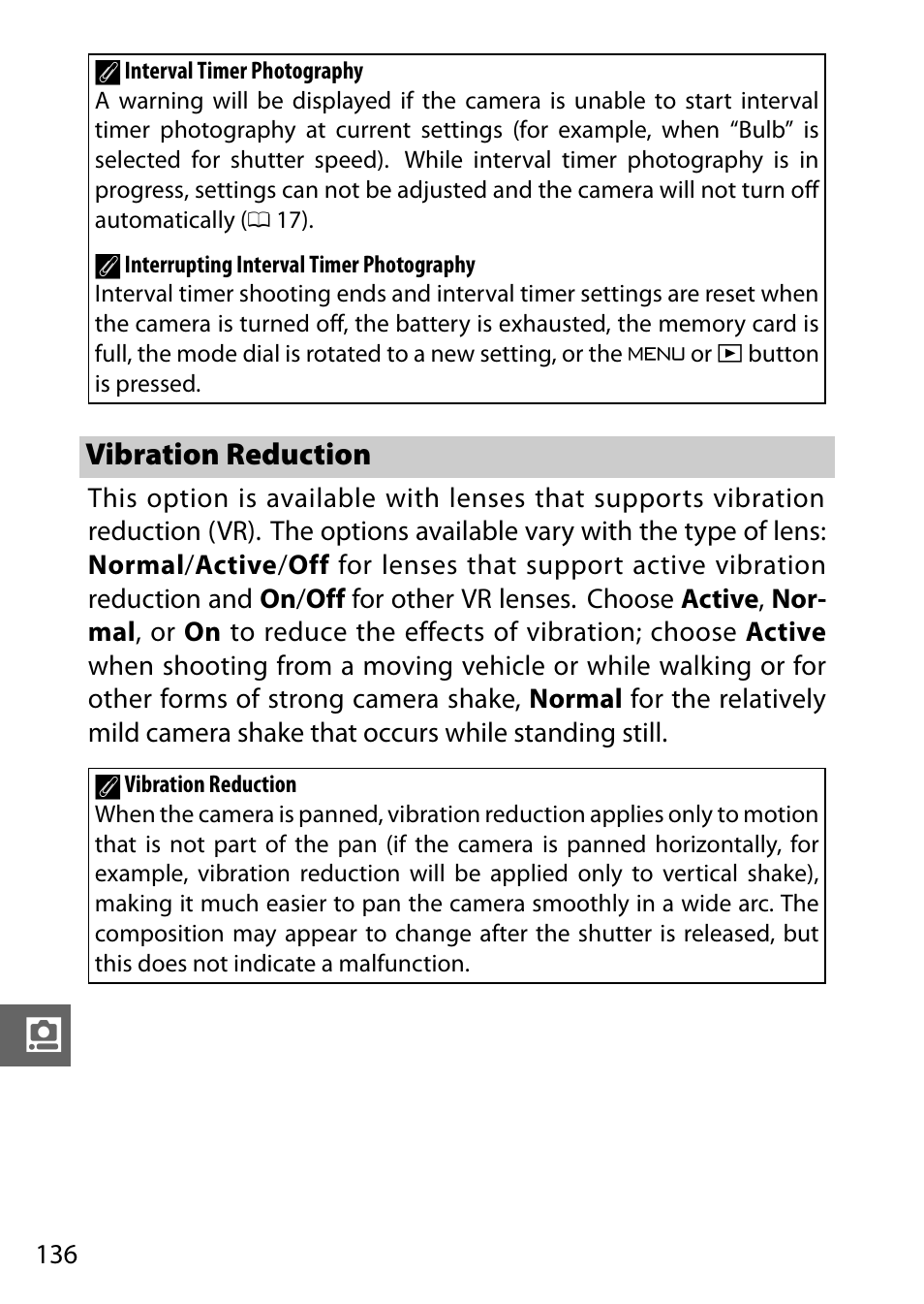 Vibration reduction | Nikon J1 User Manual | Page 156 / 216