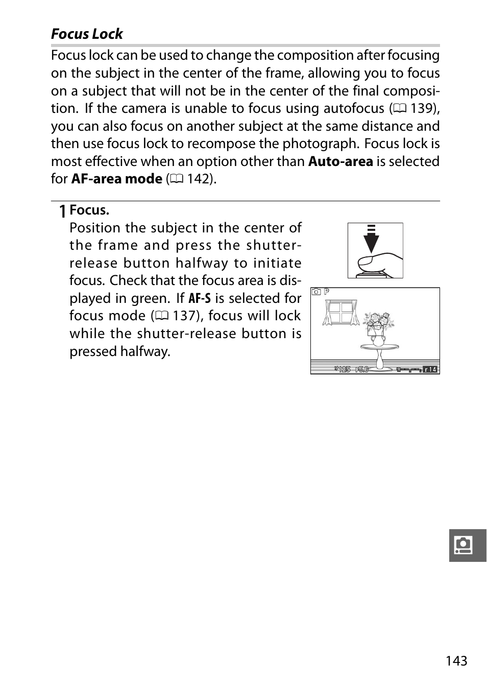 Focus lock | Nikon J1 User Manual | Page 163 / 216