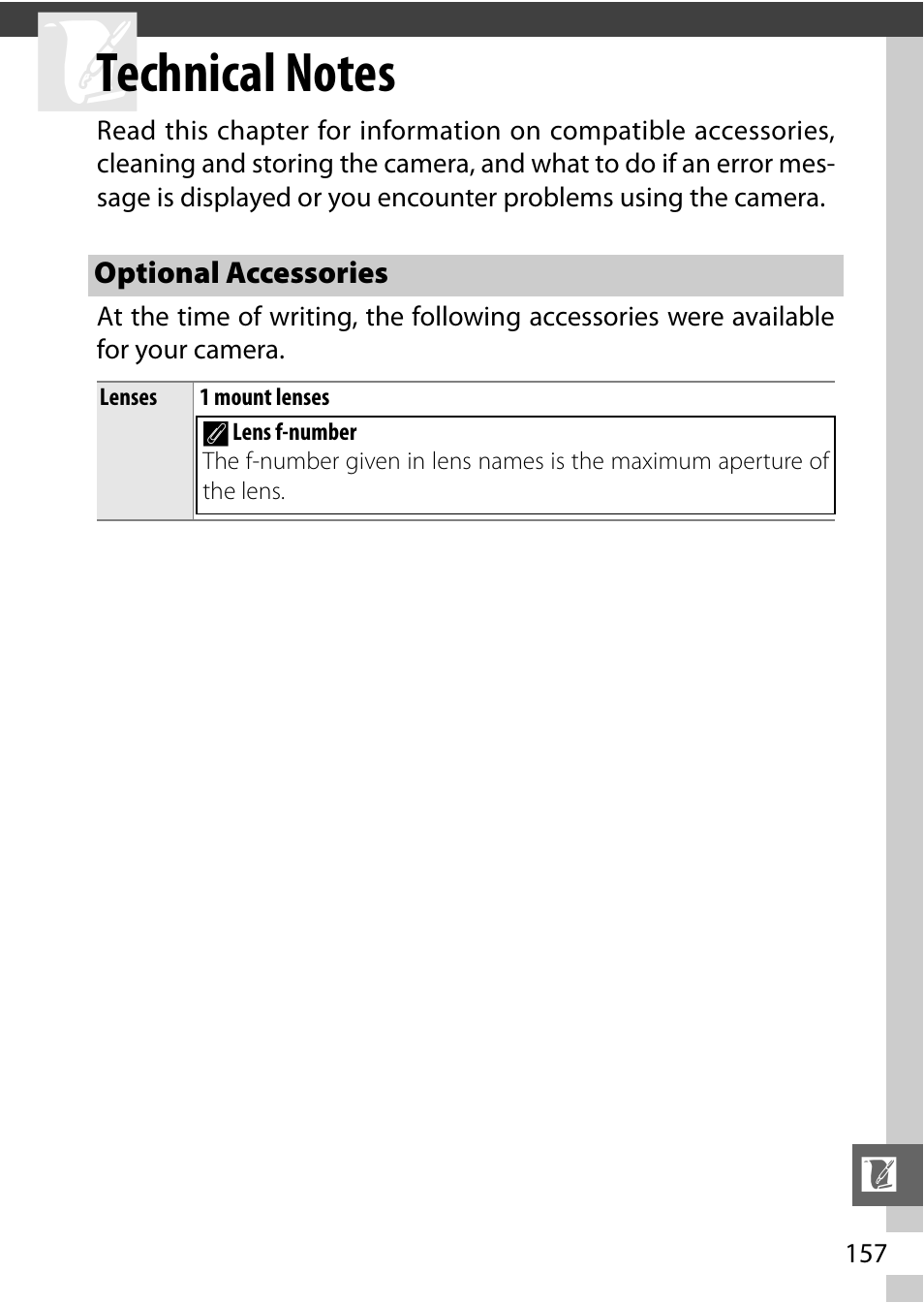 Technical notes, Optional accessories | Nikon J1 User Manual | Page 177 / 216