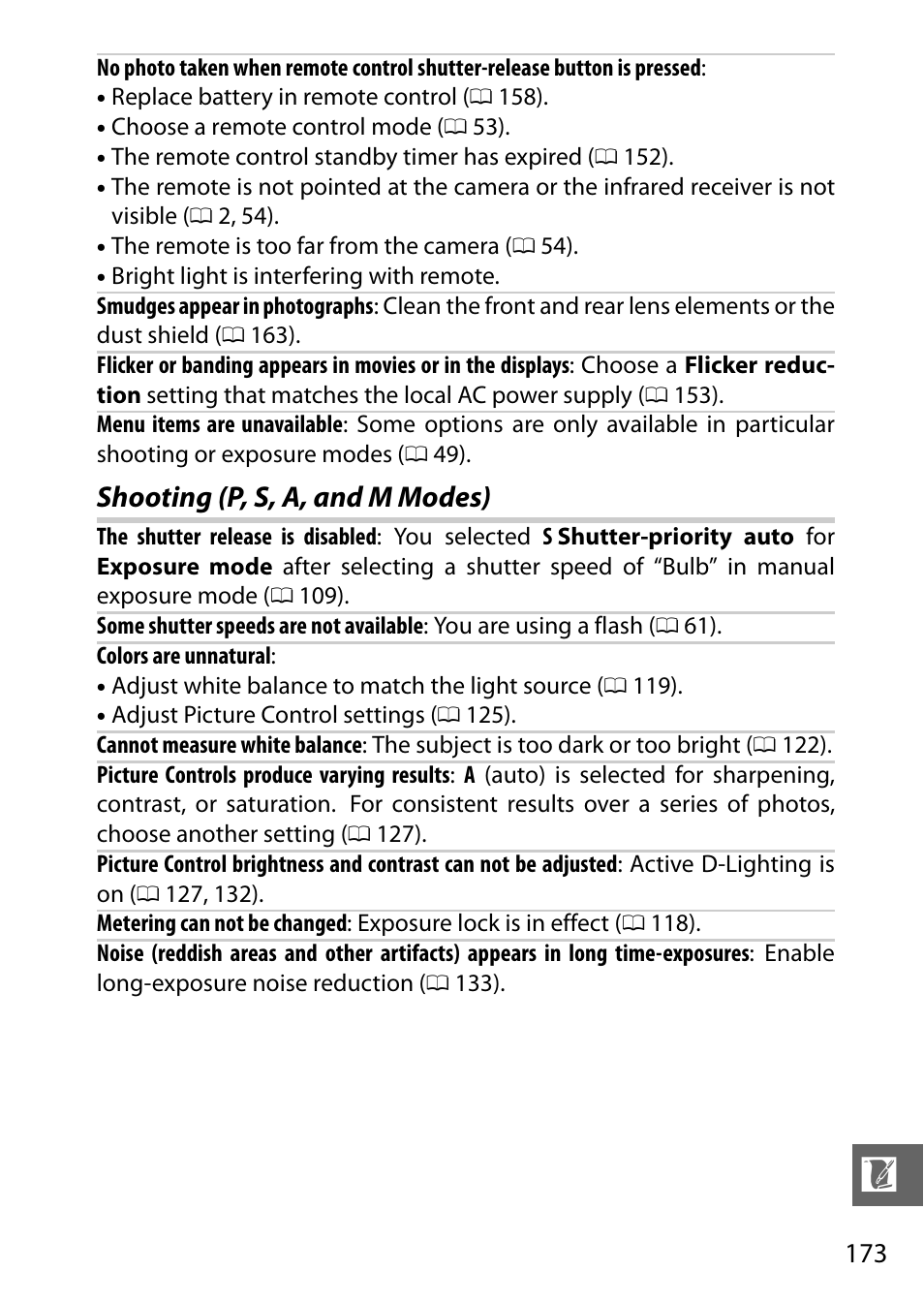 Shooting (p, s, a, and m modes) | Nikon J1 User Manual | Page 193 / 216