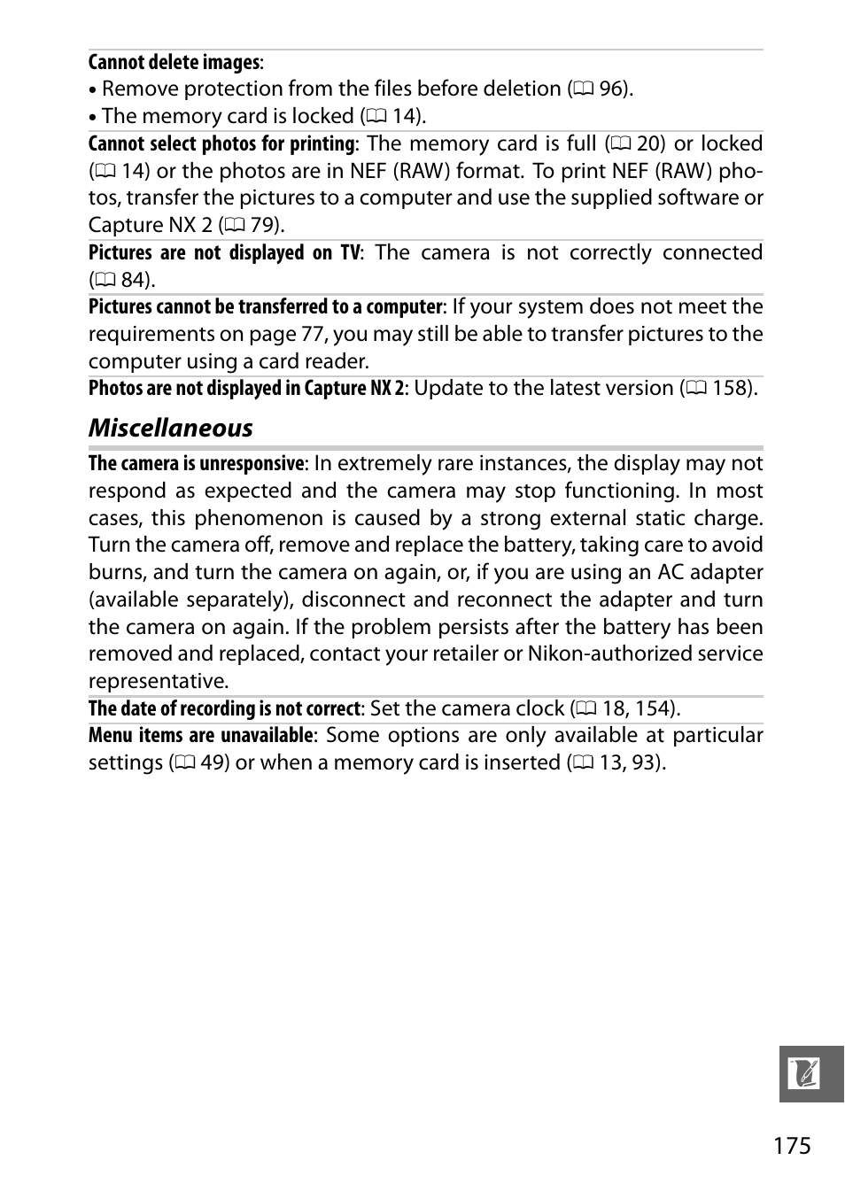 Miscellaneous | Nikon J1 User Manual | Page 195 / 216