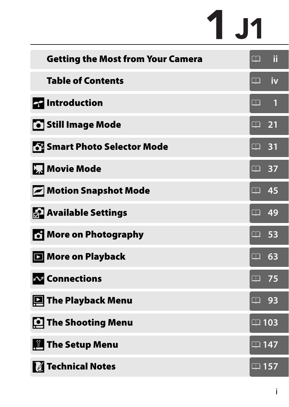 Nikon J1 User Manual | Page 3 / 216