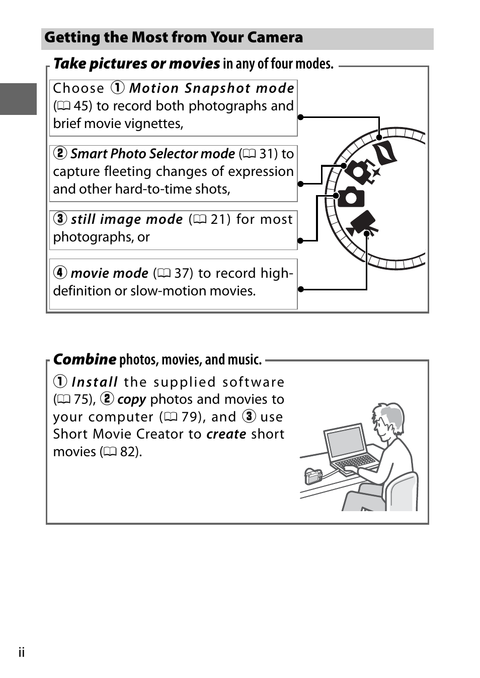 Getting the most from your camera | Nikon J1 User Manual | Page 4 / 216