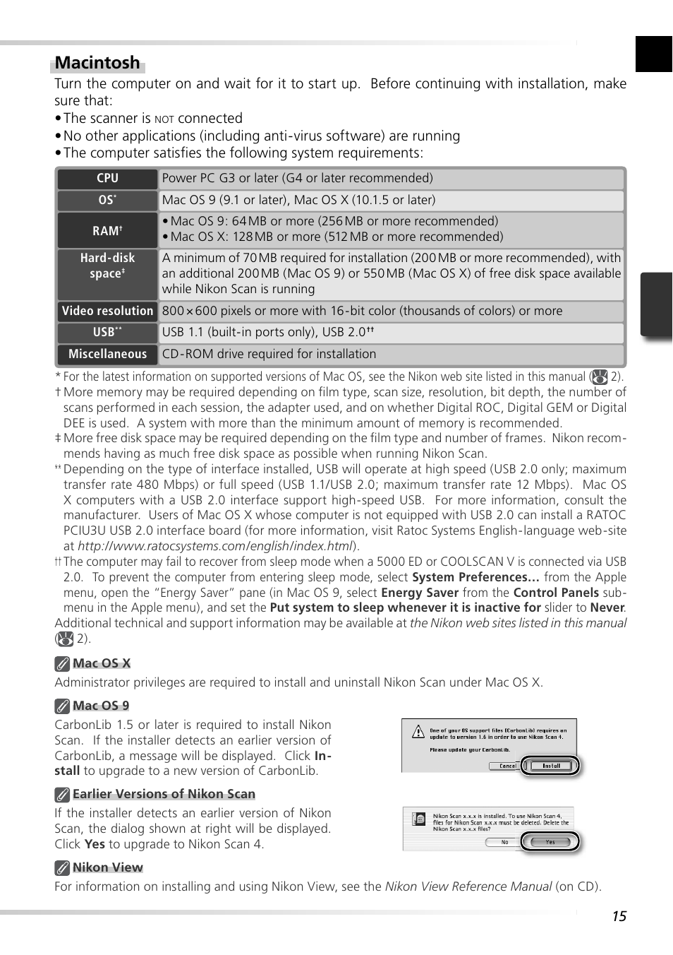 Macintosh | Nikon 5000 ED User Manual | Page 24 / 81
