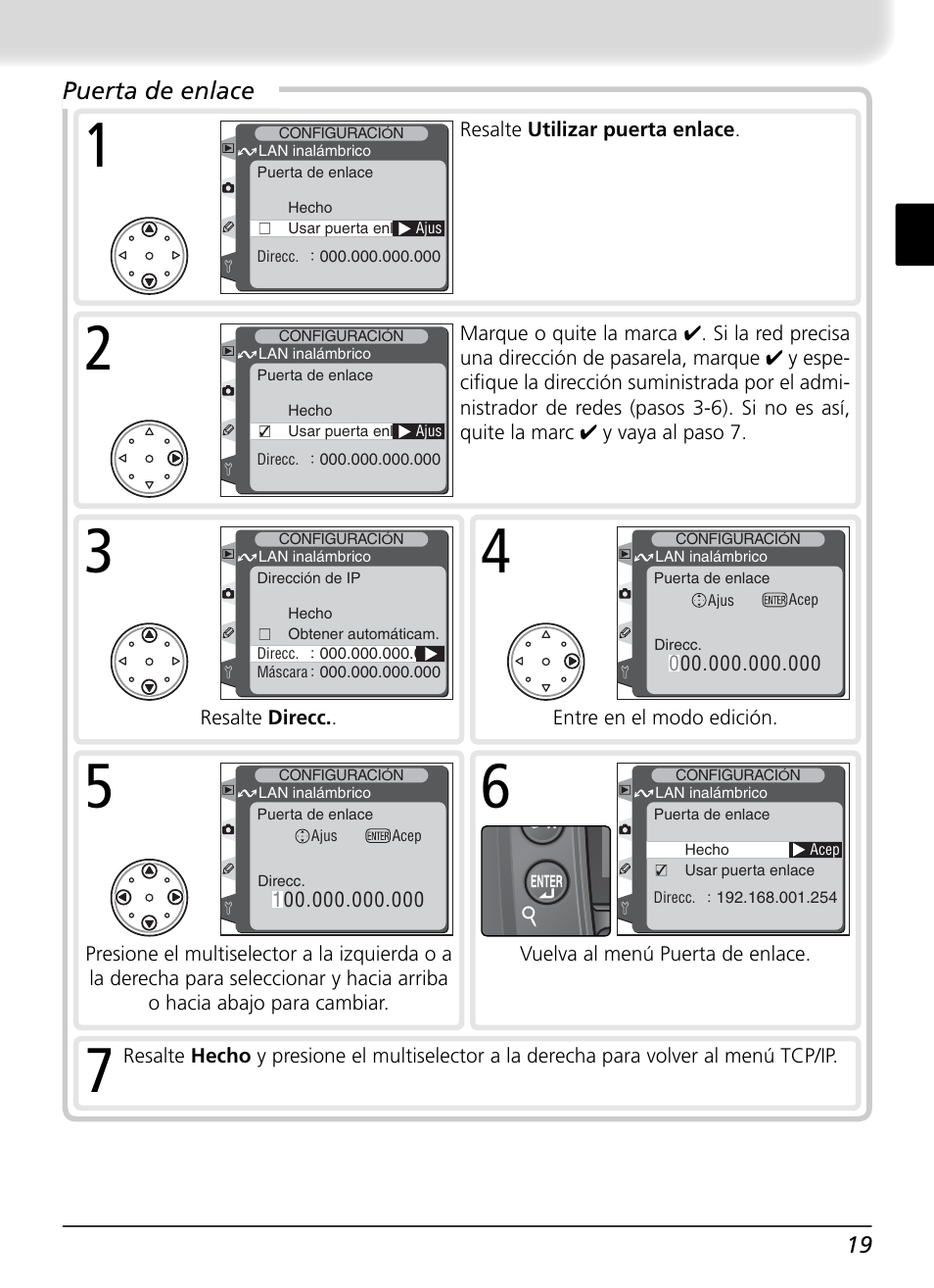 Puerta de enlace | Nikon WT-1 User Manual | Page 116 / 137
