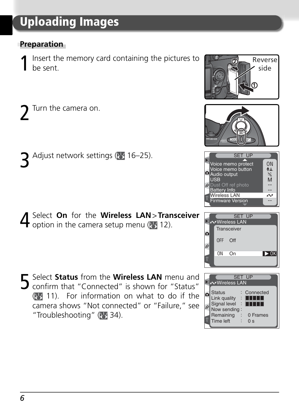 Uploading images | Nikon WT-1 User Manual | Page 13 / 137