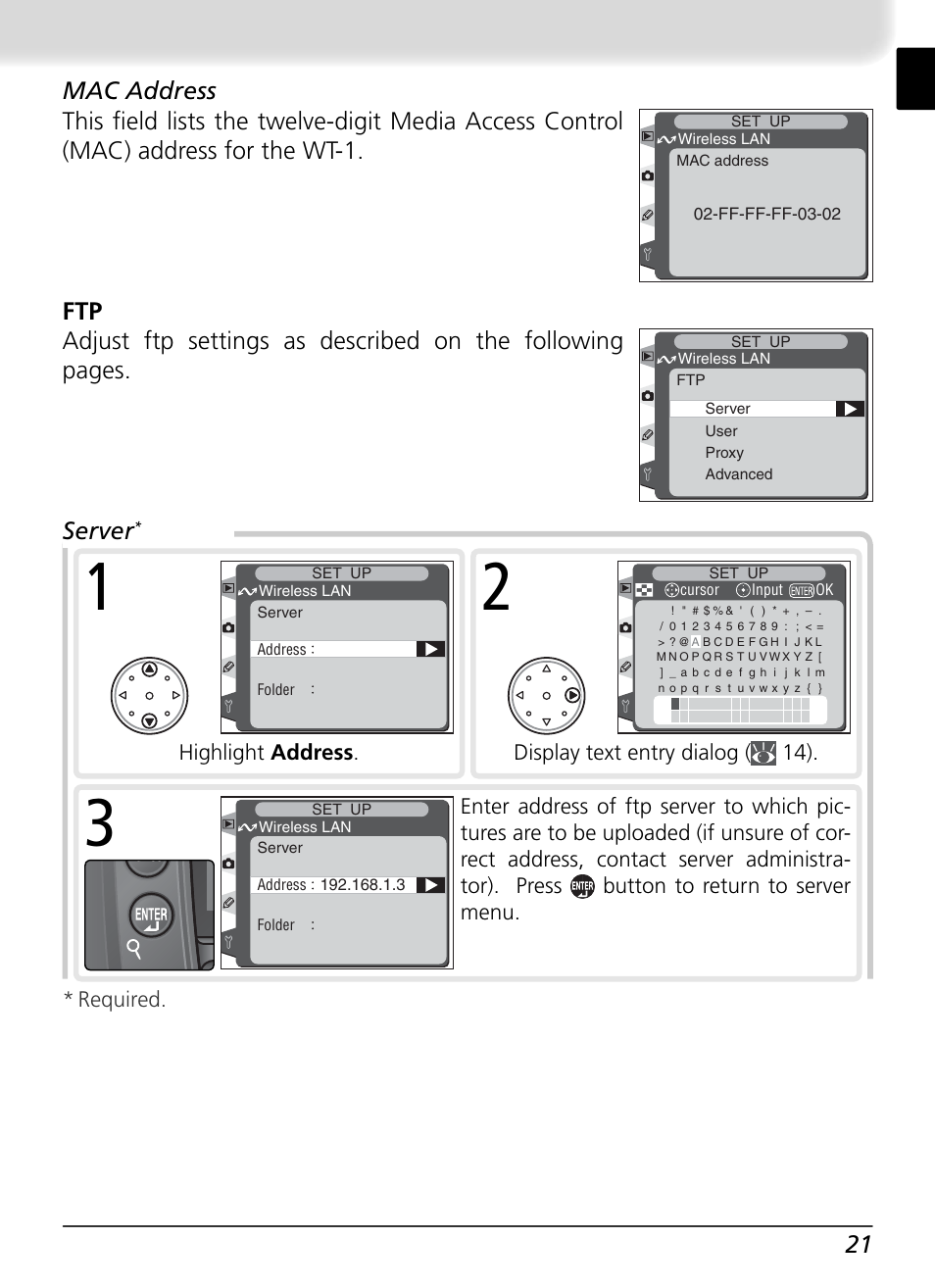 Server | Nikon WT-1 User Manual | Page 28 / 137