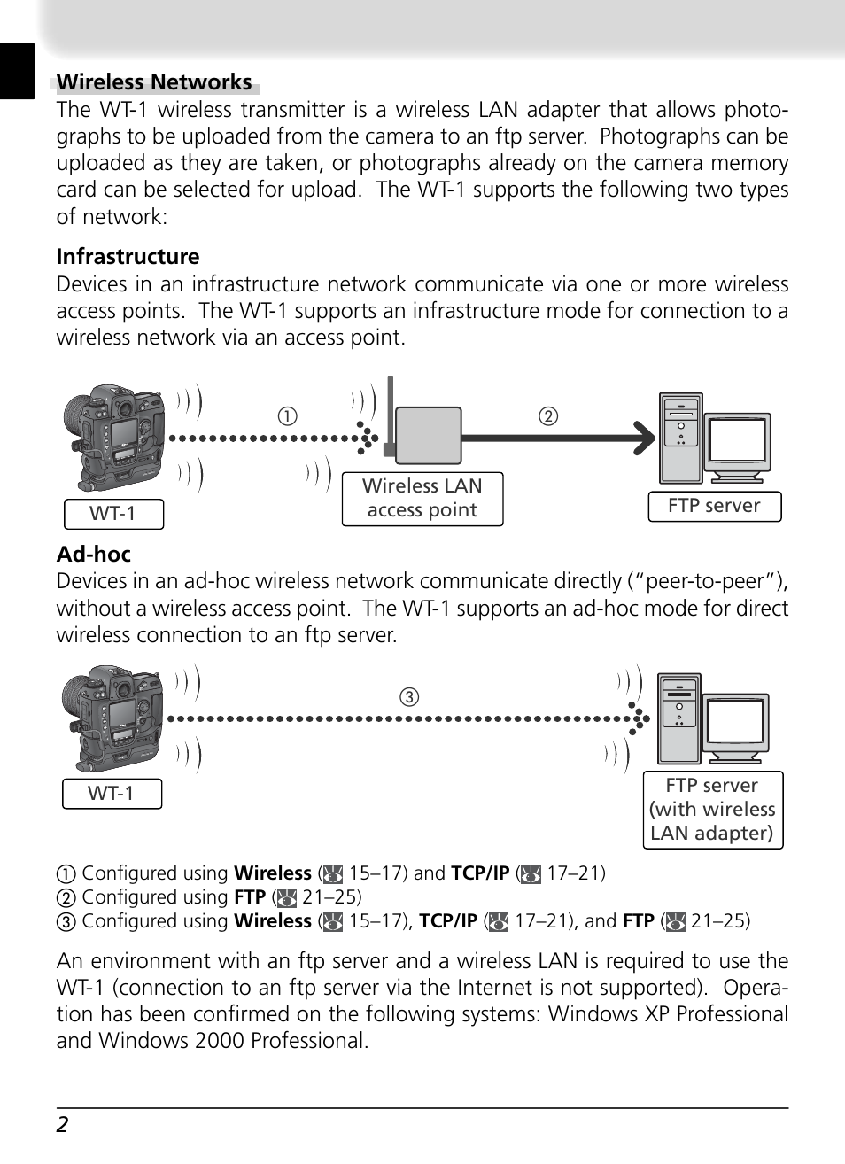 Wt-1 ftp server | Nikon WT-1 User Manual | Page 9 / 137