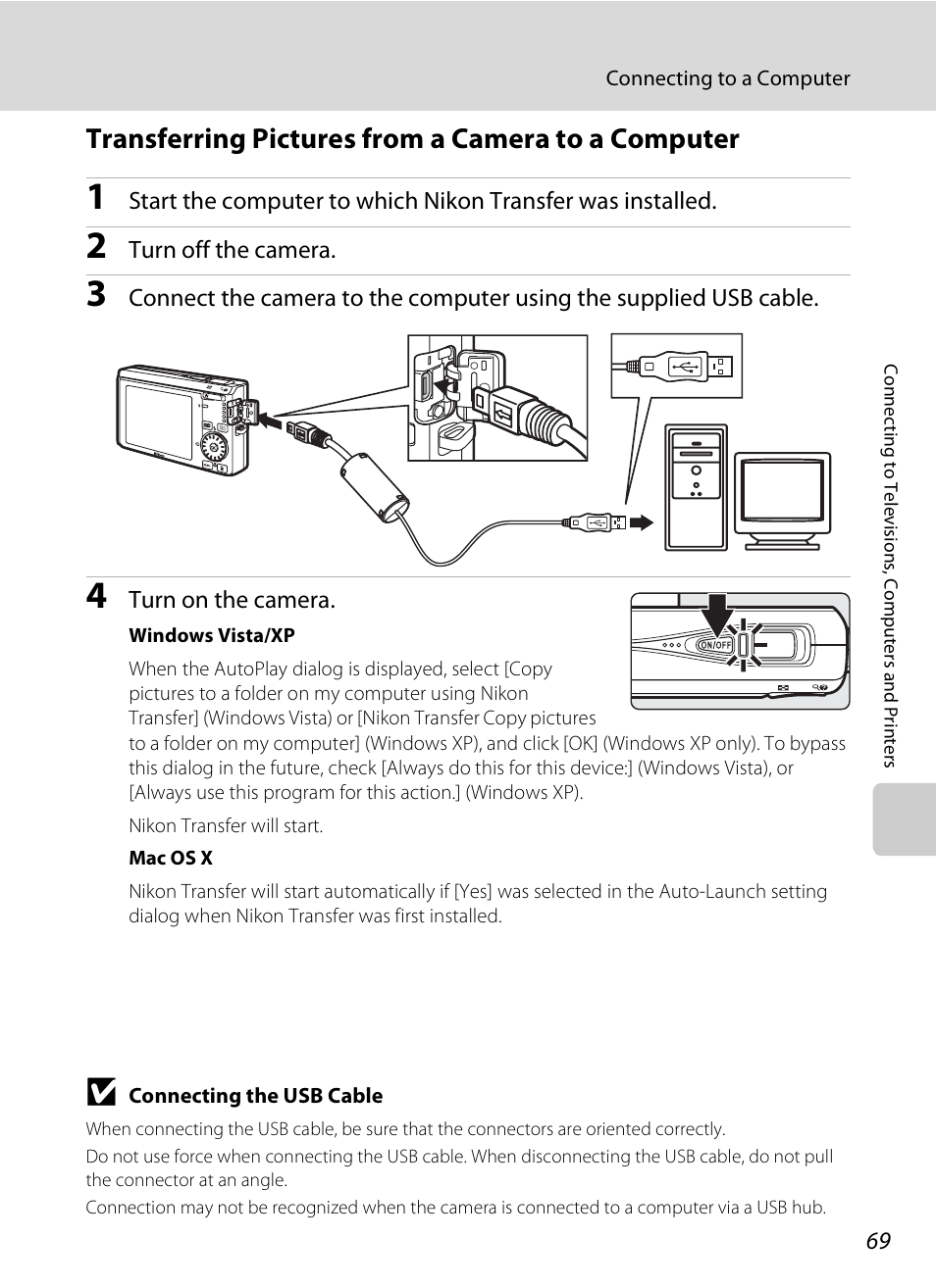 Transferring pictures from a camera to a computer | Nikon Coolpix S510 User Manual | Page 81 / 148