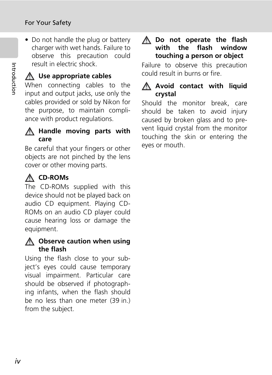 Nikon Coolpix S200 User Manual | Page 6 / 152