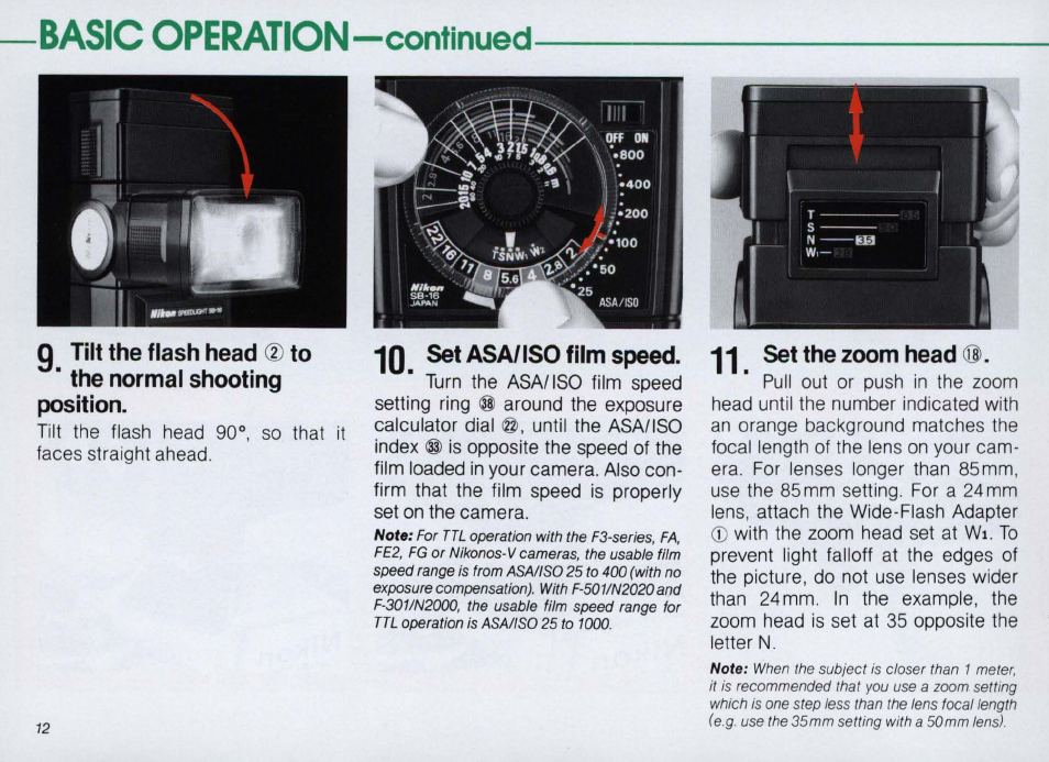0 replace the holder, Y close the lid, 5 load the batteries into ' the holder | And -) terminals match the diagrams on the holder | Nikon SPEEDLIGHT SB-16 User Manual | Page 12 / 100