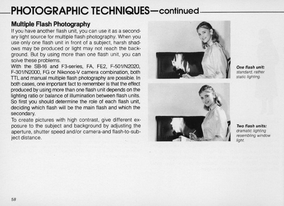 Nikon SPEEDLIGHT SB-16 User Manual | Page 58 / 100