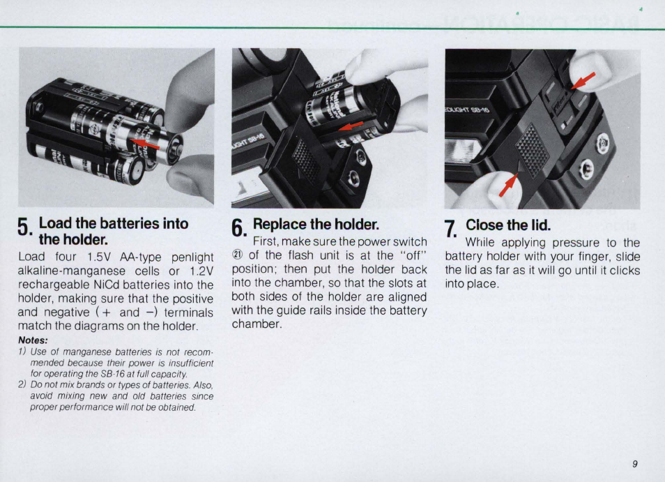 Nikon SPEEDLIGHT SB-16 User Manual | Page 9 / 100