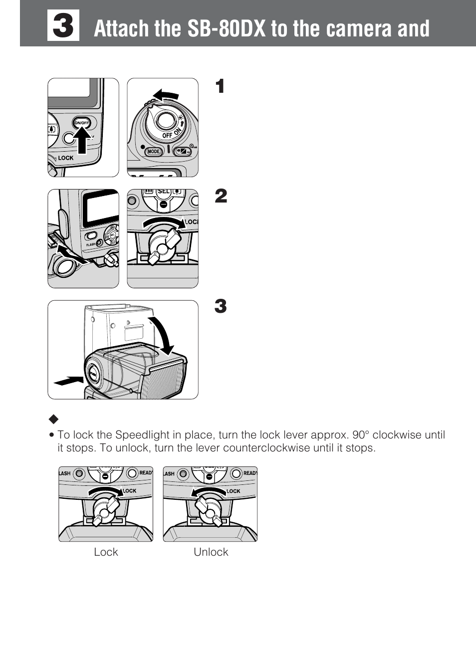 Attach the sb-80dx to the camera and | Nikon SB-80DX User Manual | Page 20 / 108