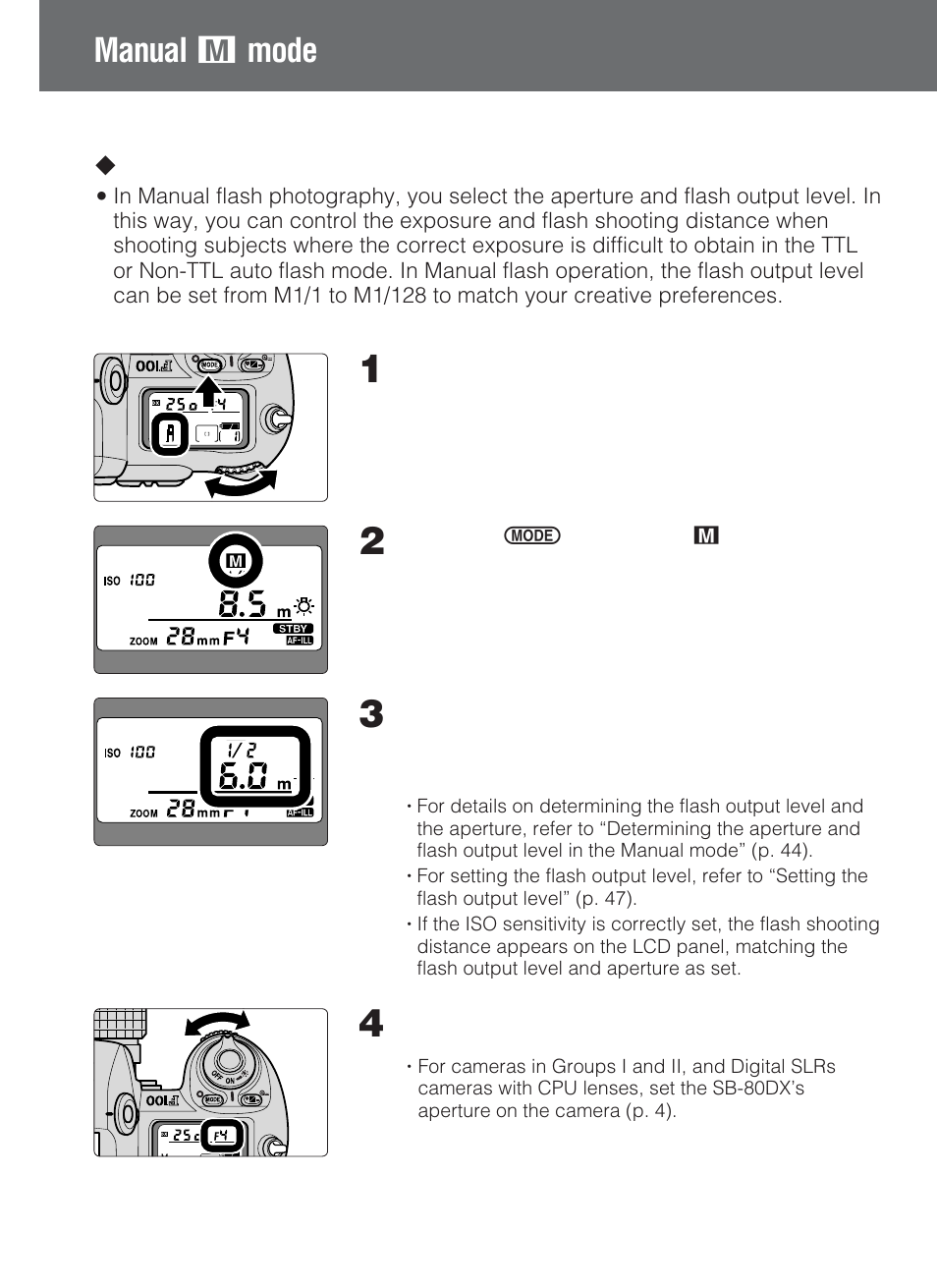 Manual g mode | Nikon SB-80DX User Manual | Page 46 / 108