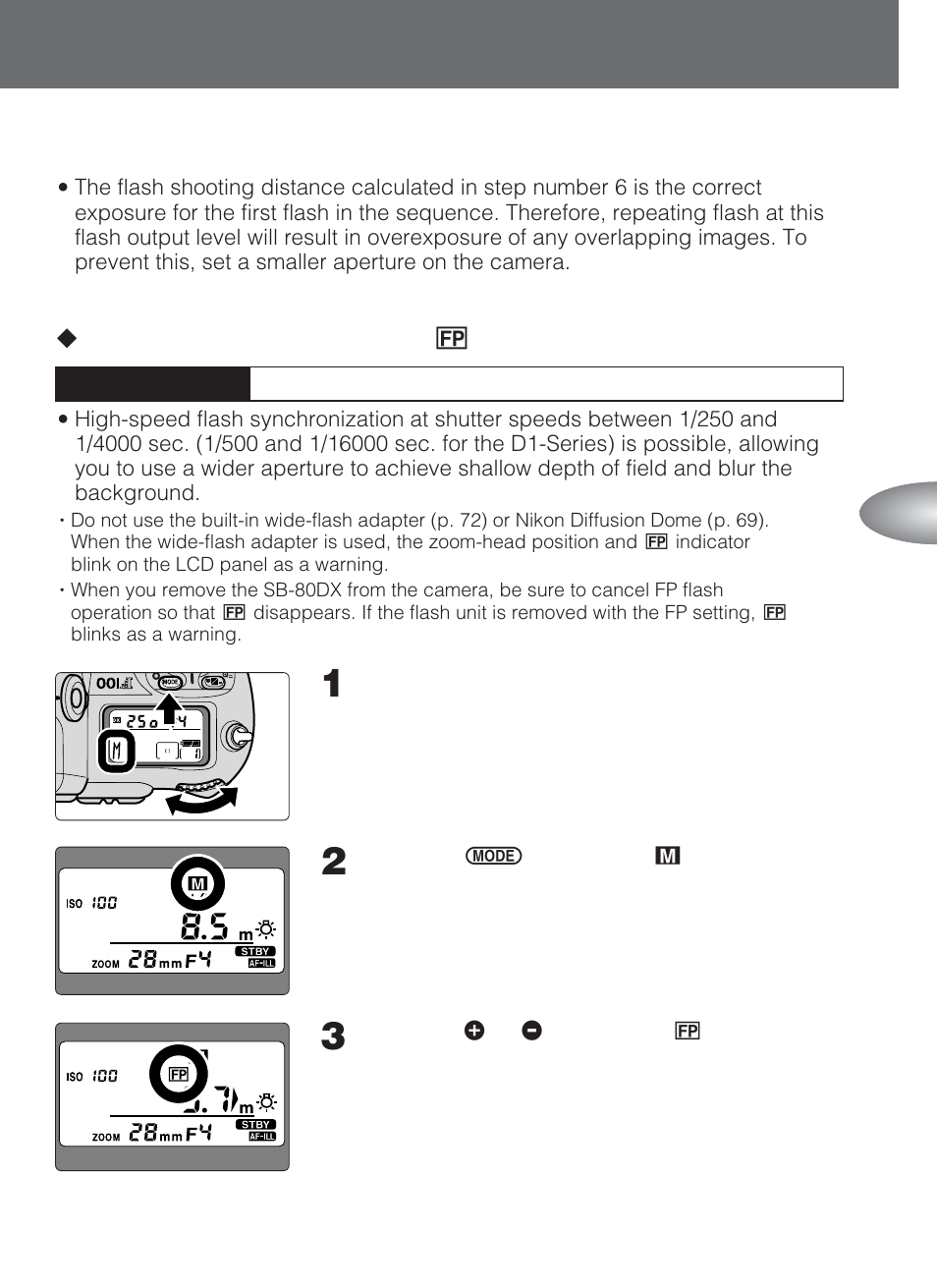 Lfp high-speed flash sync k mode | Nikon SB-80DX User Manual | Page 51 / 108