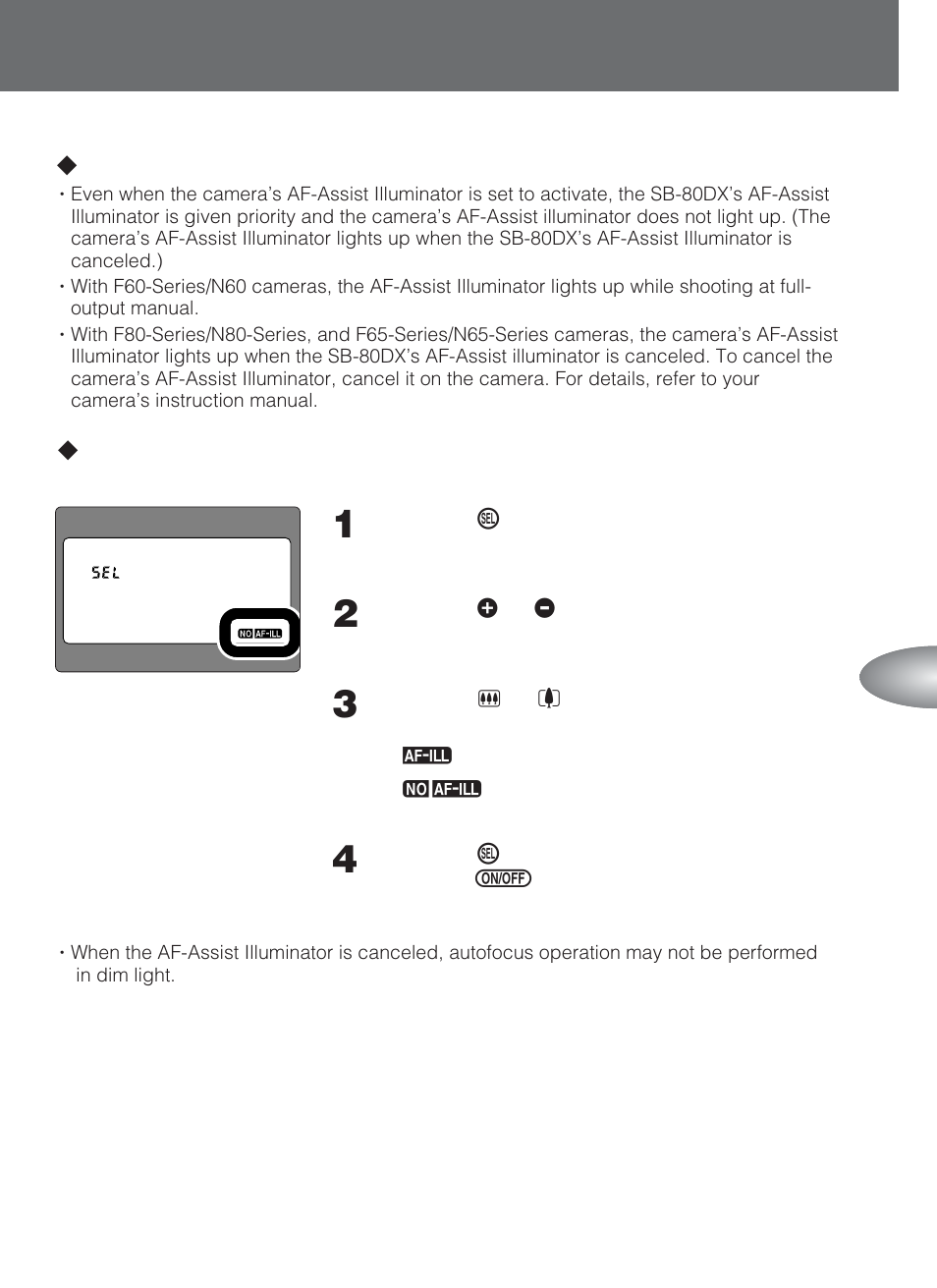 Lfor cameras having a built-in speedlight | Nikon SB-80DX User Manual | Page 63 / 108