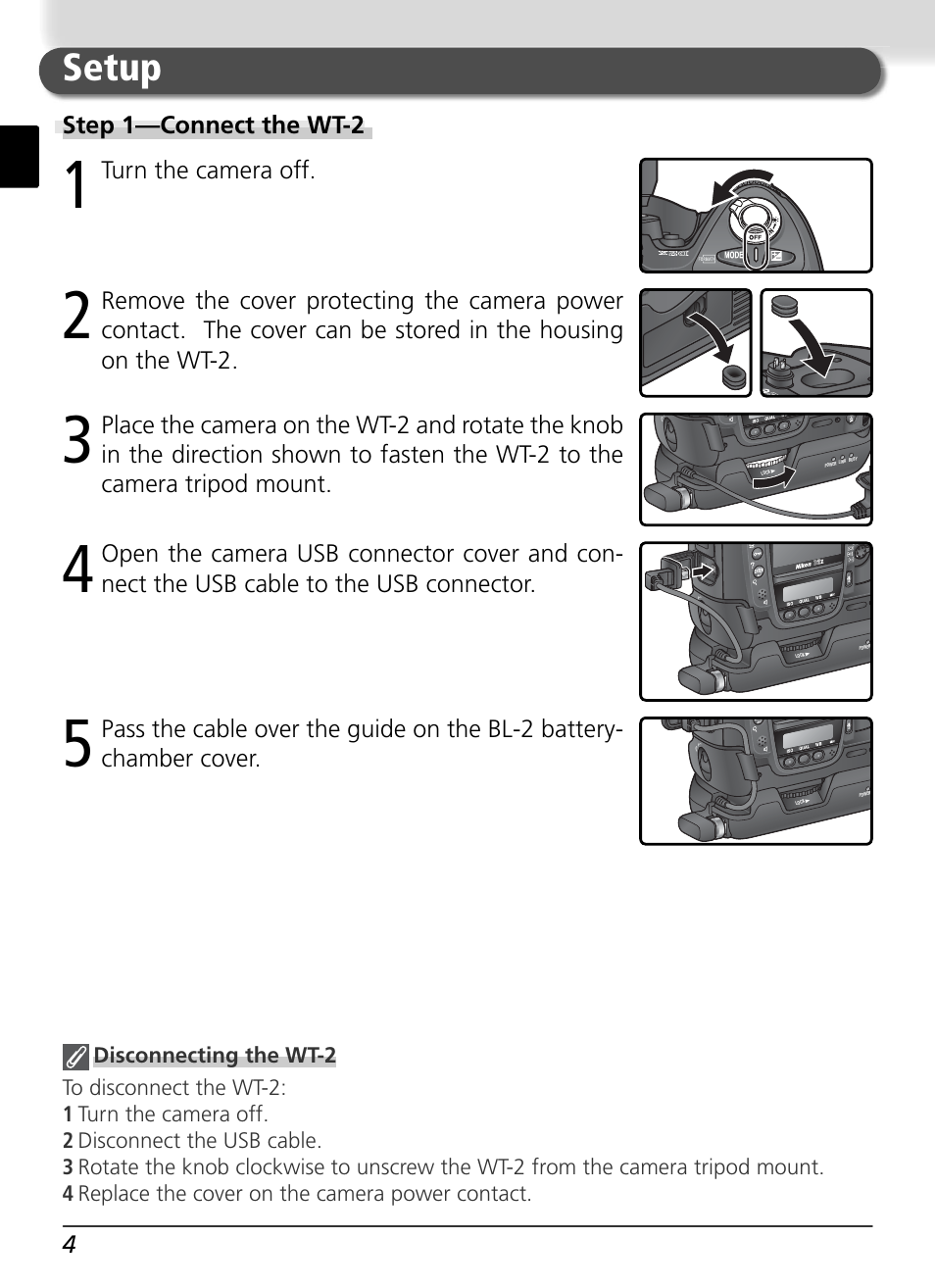 Setup | Nikon WT-2 User Manual | Page 11 / 187