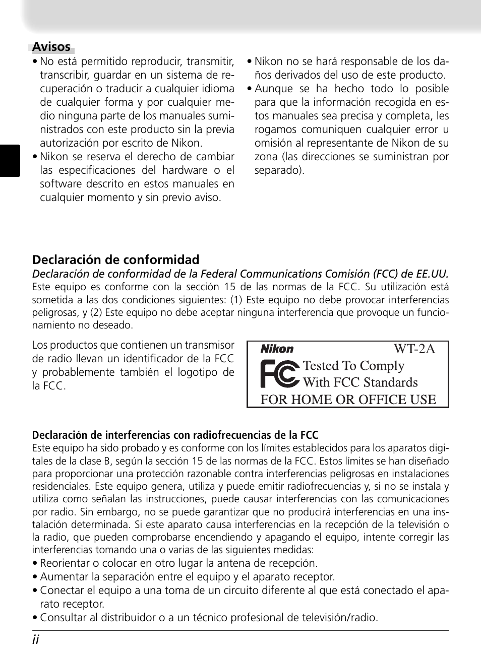Wt-2a | Nikon WT-2 User Manual | Page 129 / 187