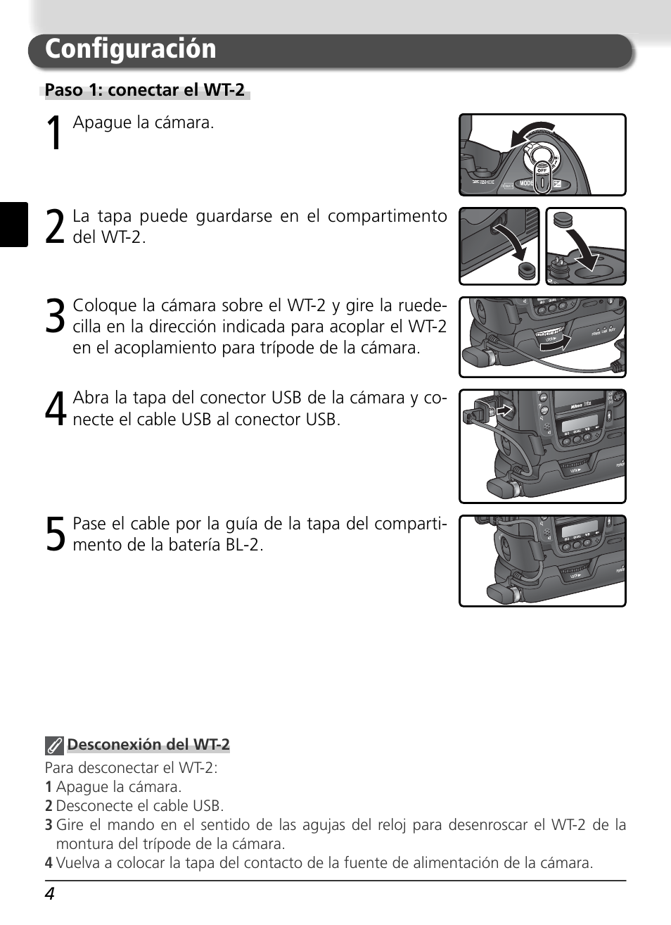 Confi guración | Nikon WT-2 User Manual | Page 135 / 187