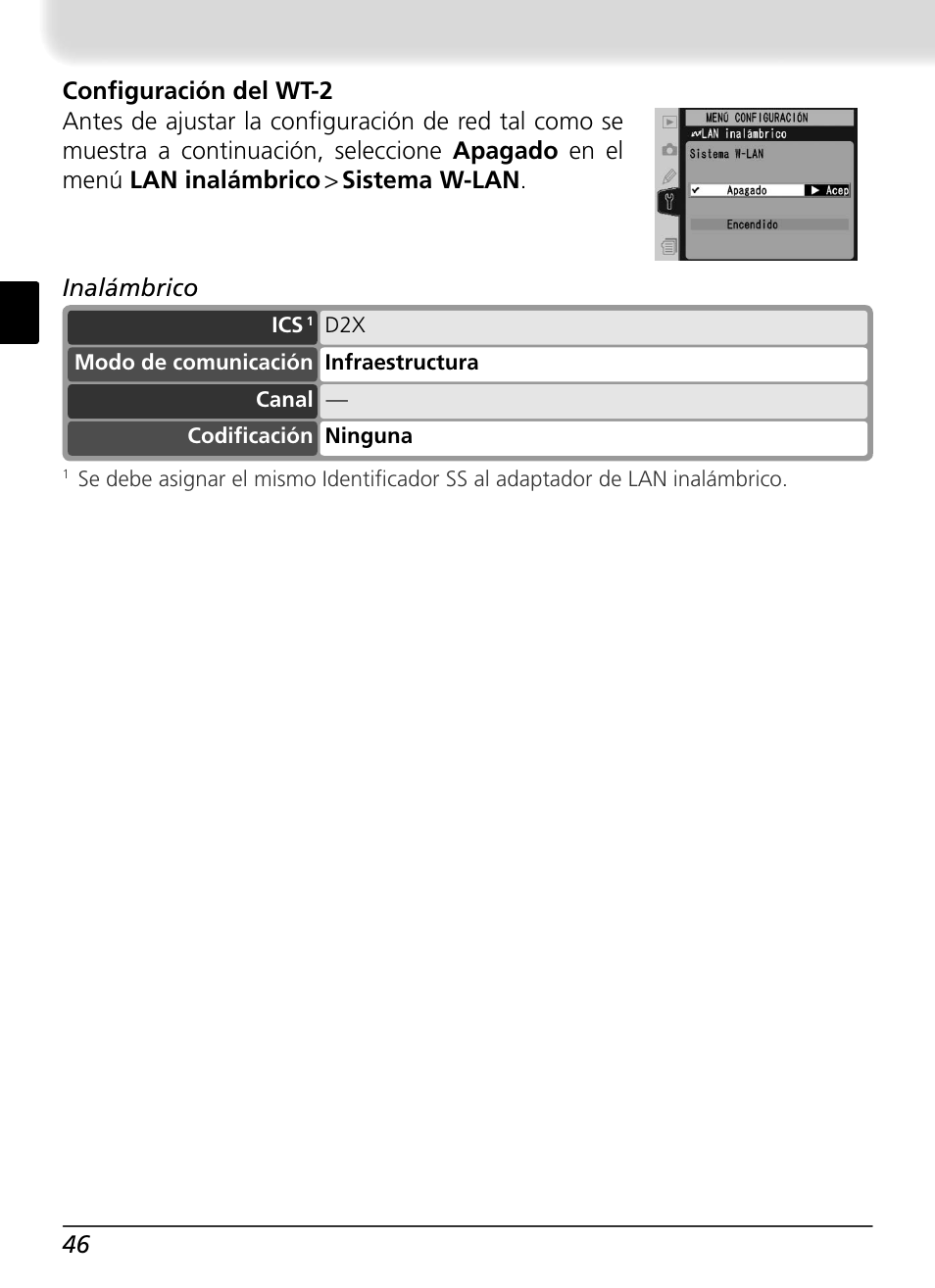 46 inalámbrico | Nikon WT-2 User Manual | Page 177 / 187