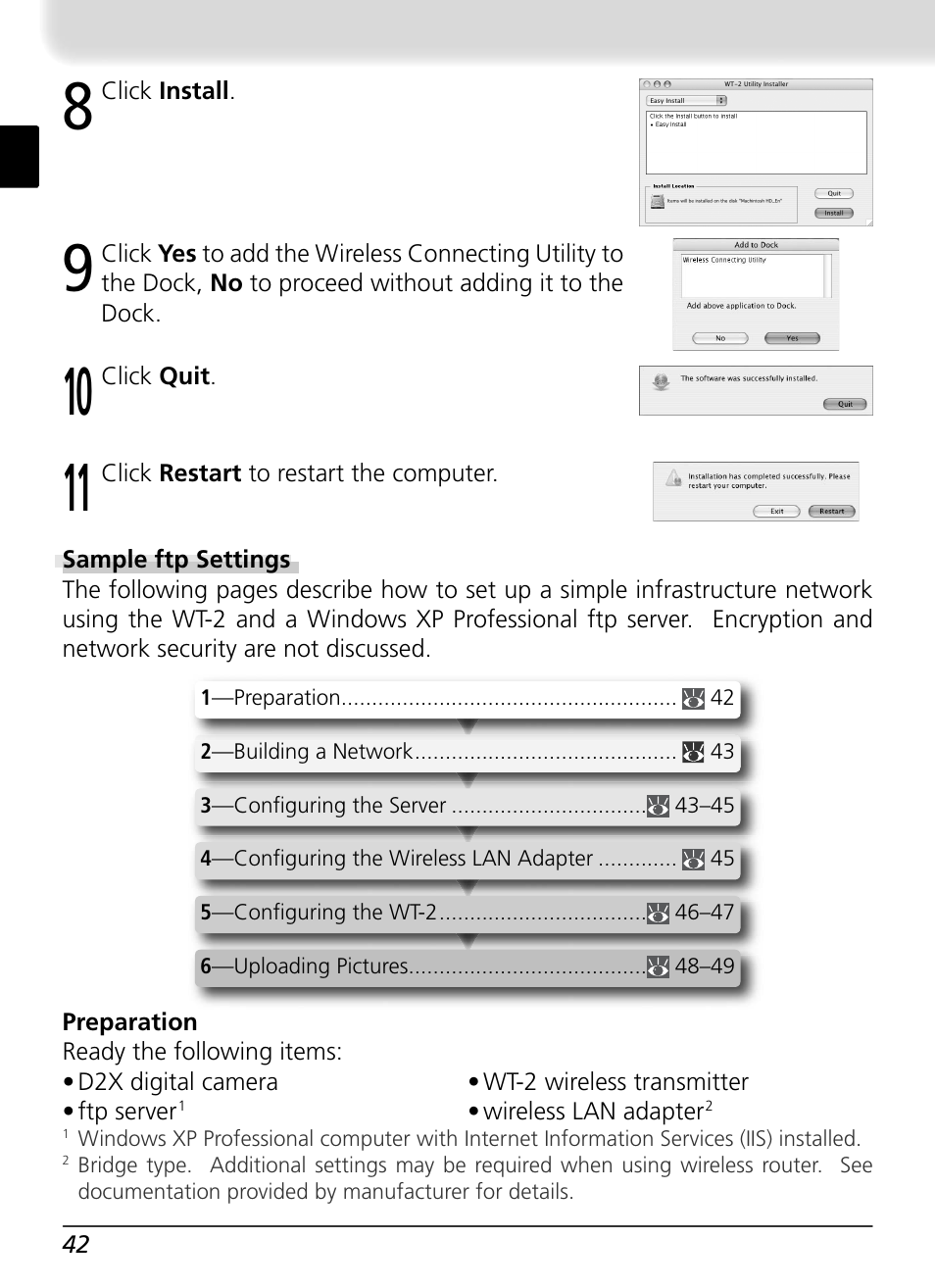 Sample ftp settings | Nikon WT-2 User Manual | Page 49 / 187
