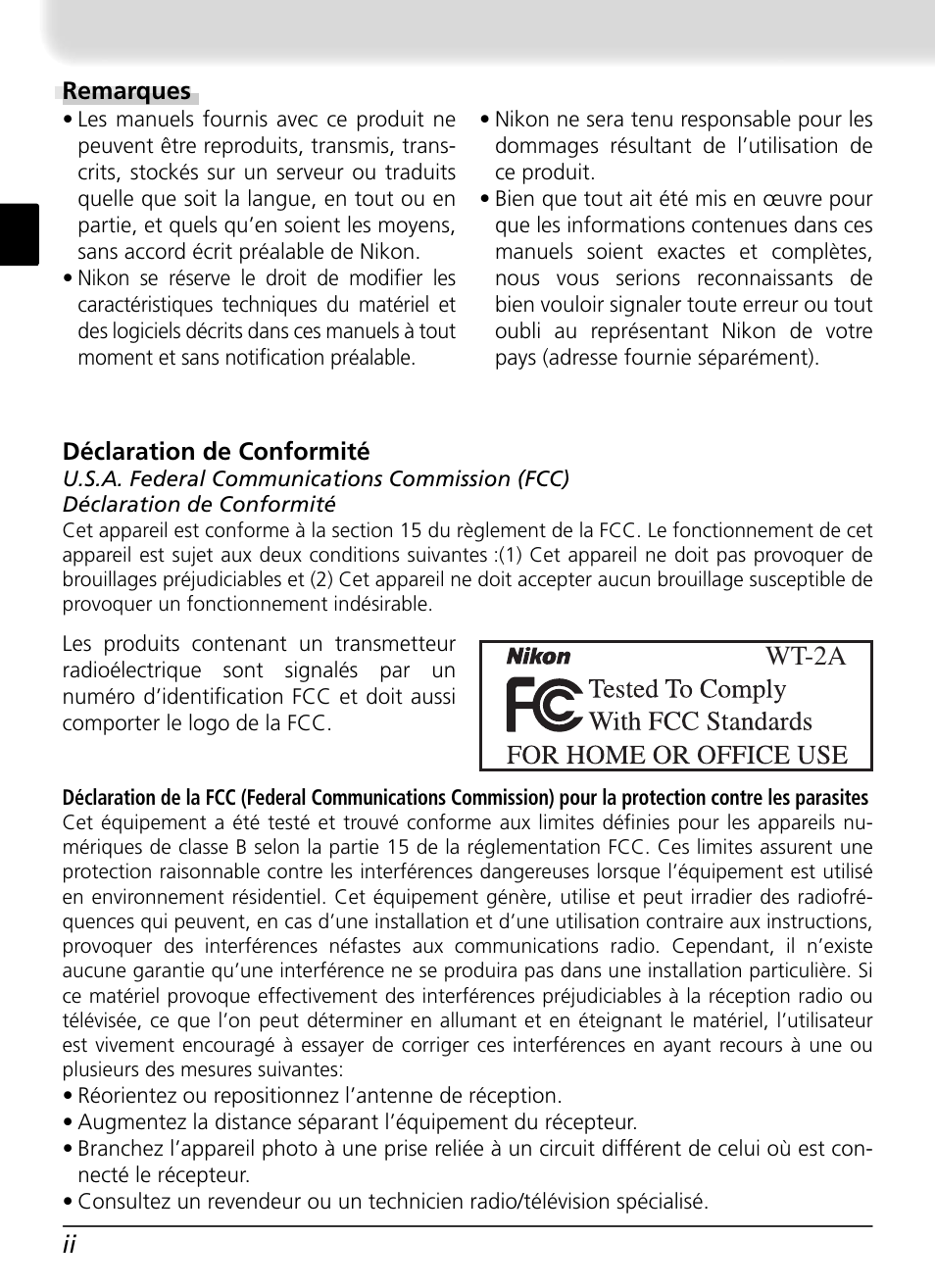 Wt-2a | Nikon WT-2 User Manual | Page 67 / 187