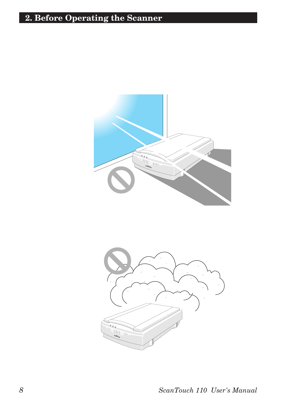 Before operating the scanner | Nikon AX-110 User Manual | Page 18 / 47