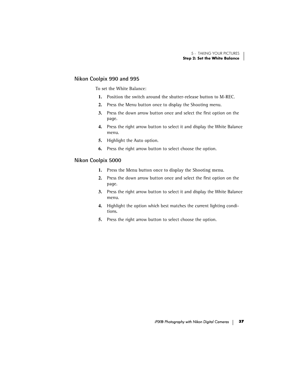 Nikon coolpix 990 and 995, Nikon coolpix 5000 | Nikon 990 User Manual | Page 42 / 51