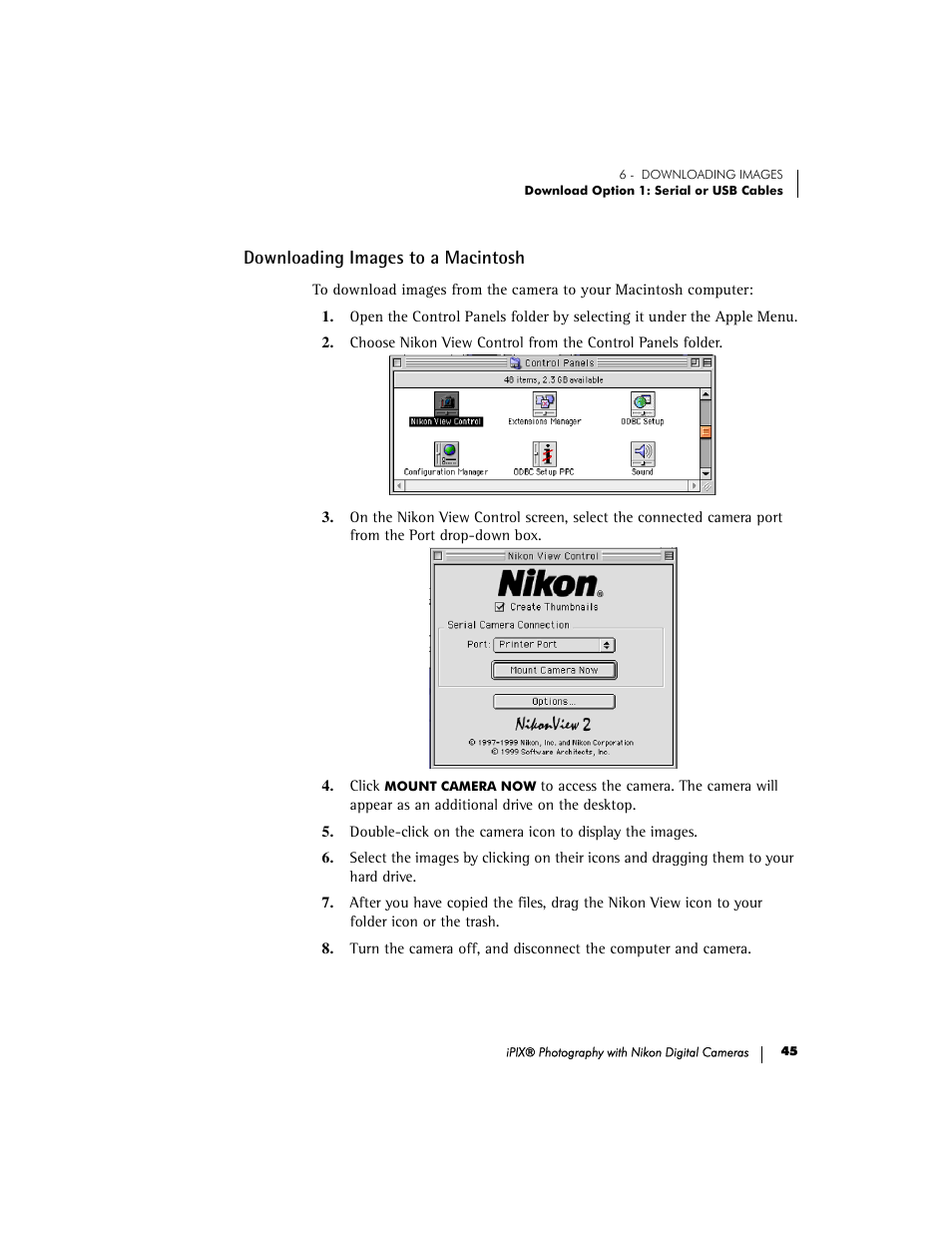 Downloading images to a macintosh | Nikon 990 User Manual | Page 50 / 51