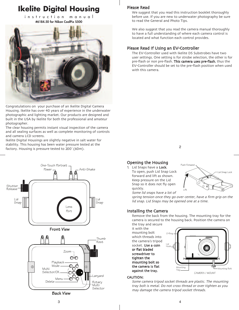 Nikon CoolPix S500 User Manual | 5 pages