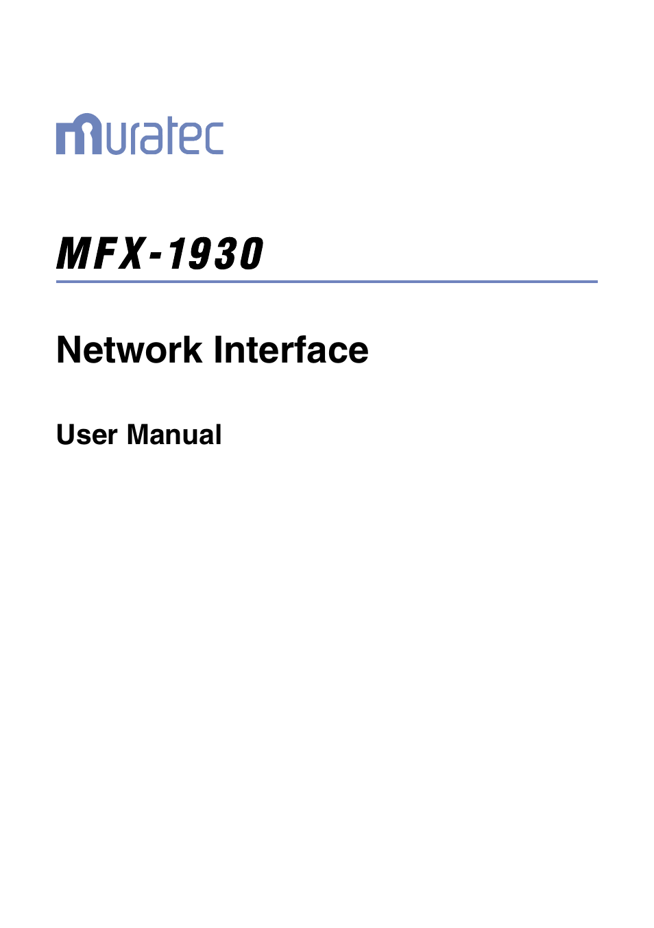 Nikon MFX-1930 User Manual | 50 pages