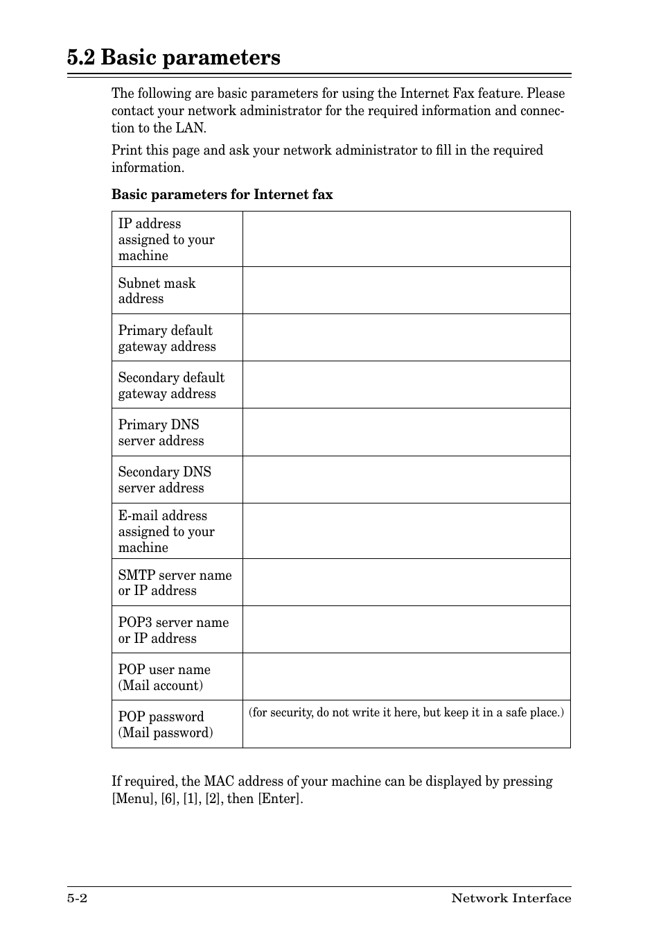 2 basic parameters, 2 basic parameters -2 | Nikon MFX-1930 User Manual | Page 28 / 50