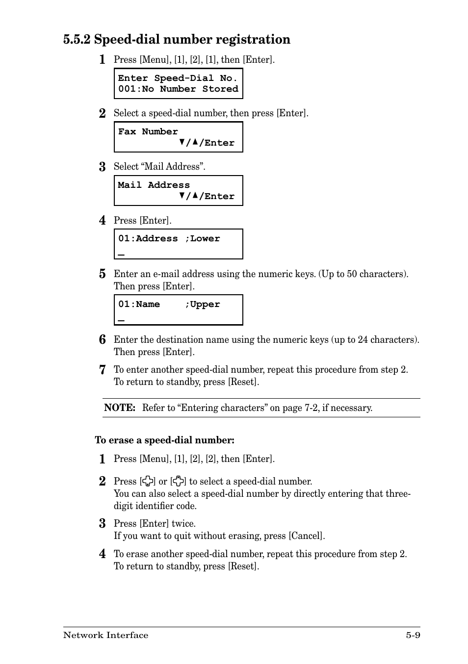 2 speed-dial number registration, 2 speed-dial number registration -9 | Nikon MFX-1930 User Manual | Page 35 / 50
