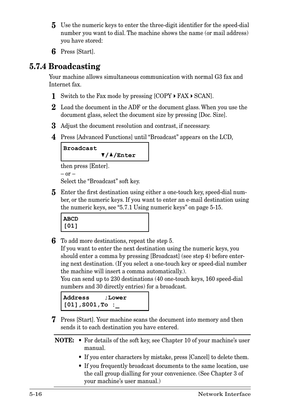 4 broadcasting, 4 broadcasting -16 | Nikon MFX-1930 User Manual | Page 42 / 50