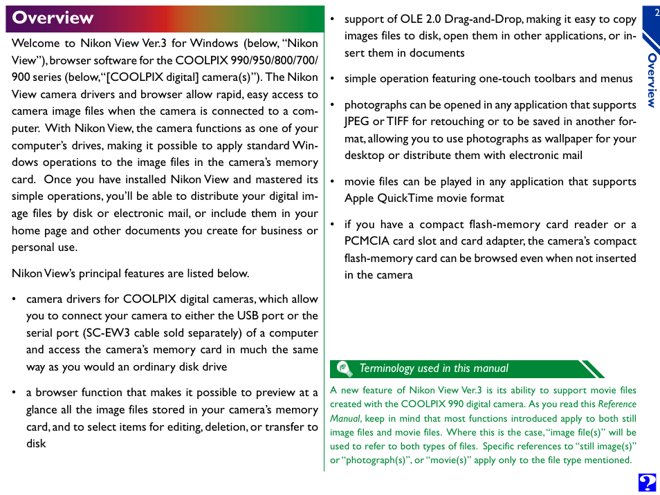 Overview | Nikon Digital Cameras User Manual | Page 2 / 51