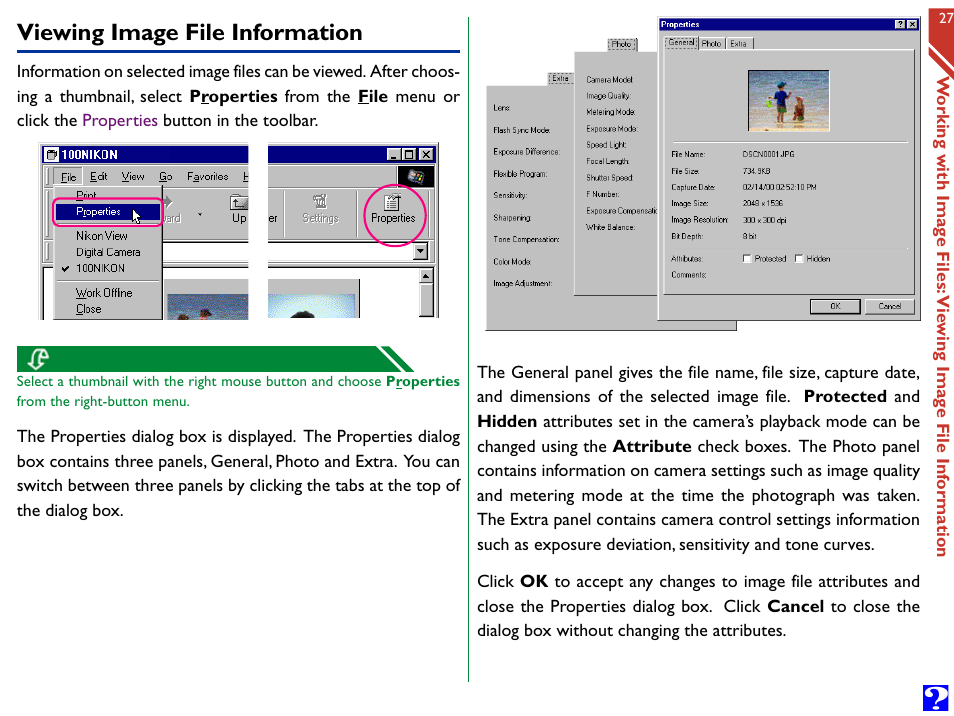 Viewing image file information | Nikon Digital Cameras User Manual | Page 27 / 51
