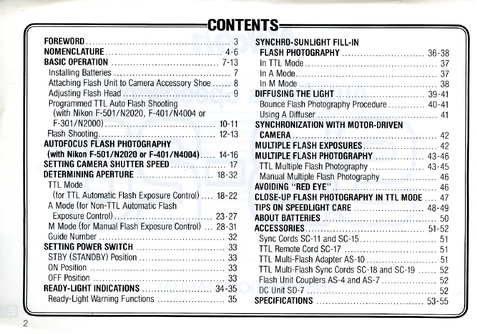 Nikon SB 20 User Manual | Page 2 / 88