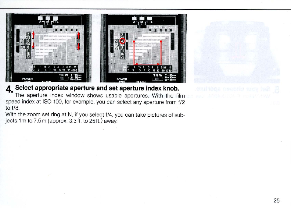 3 to read proper shooting distance range | Nikon SB 20 User Manual | Page 27 / 88