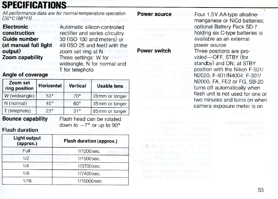 Nikon SB 20 User Manual | Page 55 / 88