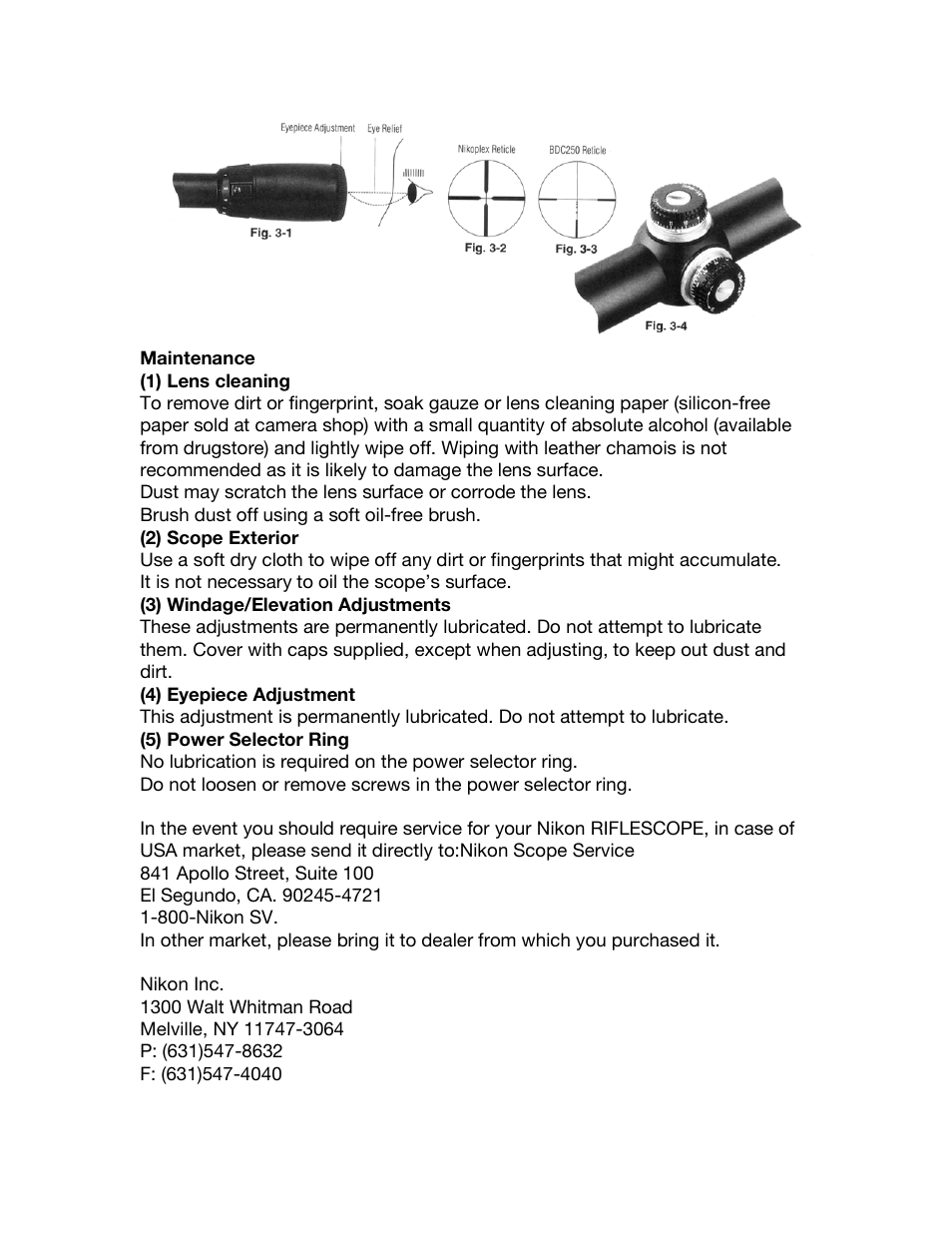 Nikon OMEGA Muzzleloading 3-9x40 User Manual | Page 4 / 4