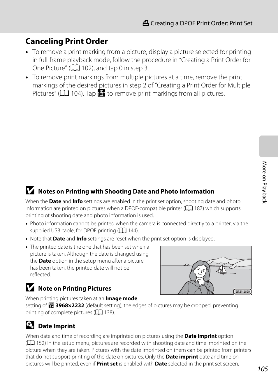 Canceling print order | Nikon Coolpix S80 User Manual | Page 117 / 204