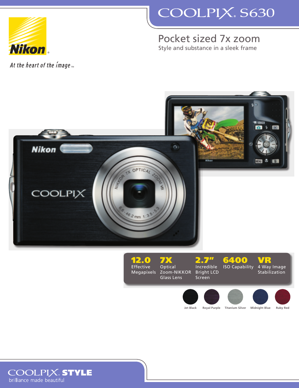 Nikon Coolpix S630 User Manual | 2 pages