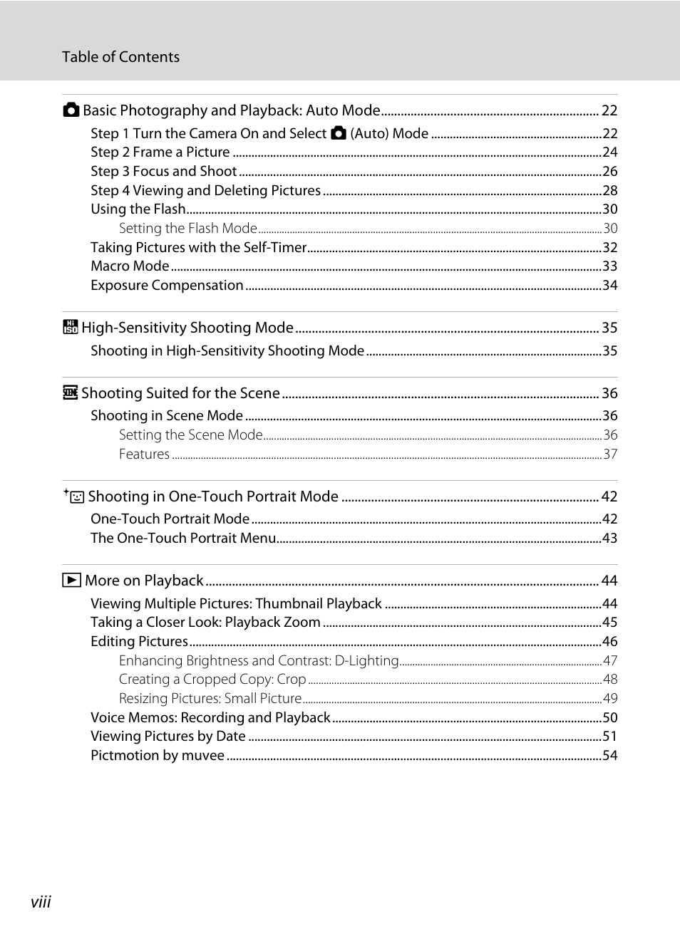Nikon Coolpix S52c User Manual | Page 10 / 147
