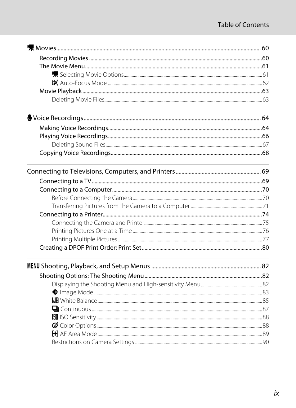 Nikon Coolpix S52c User Manual | Page 11 / 147