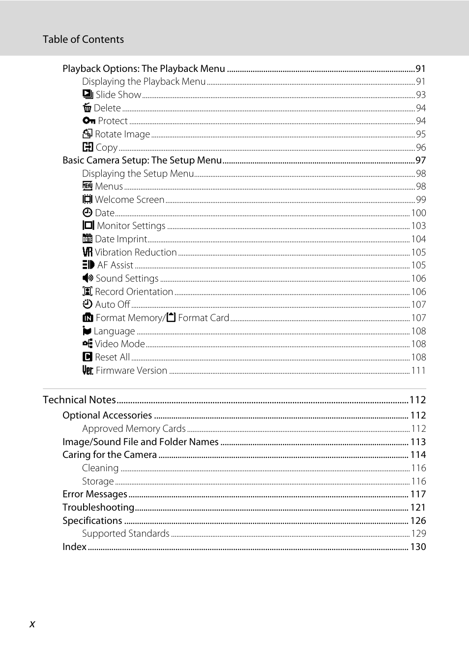 Nikon Coolpix S52c User Manual | Page 12 / 147