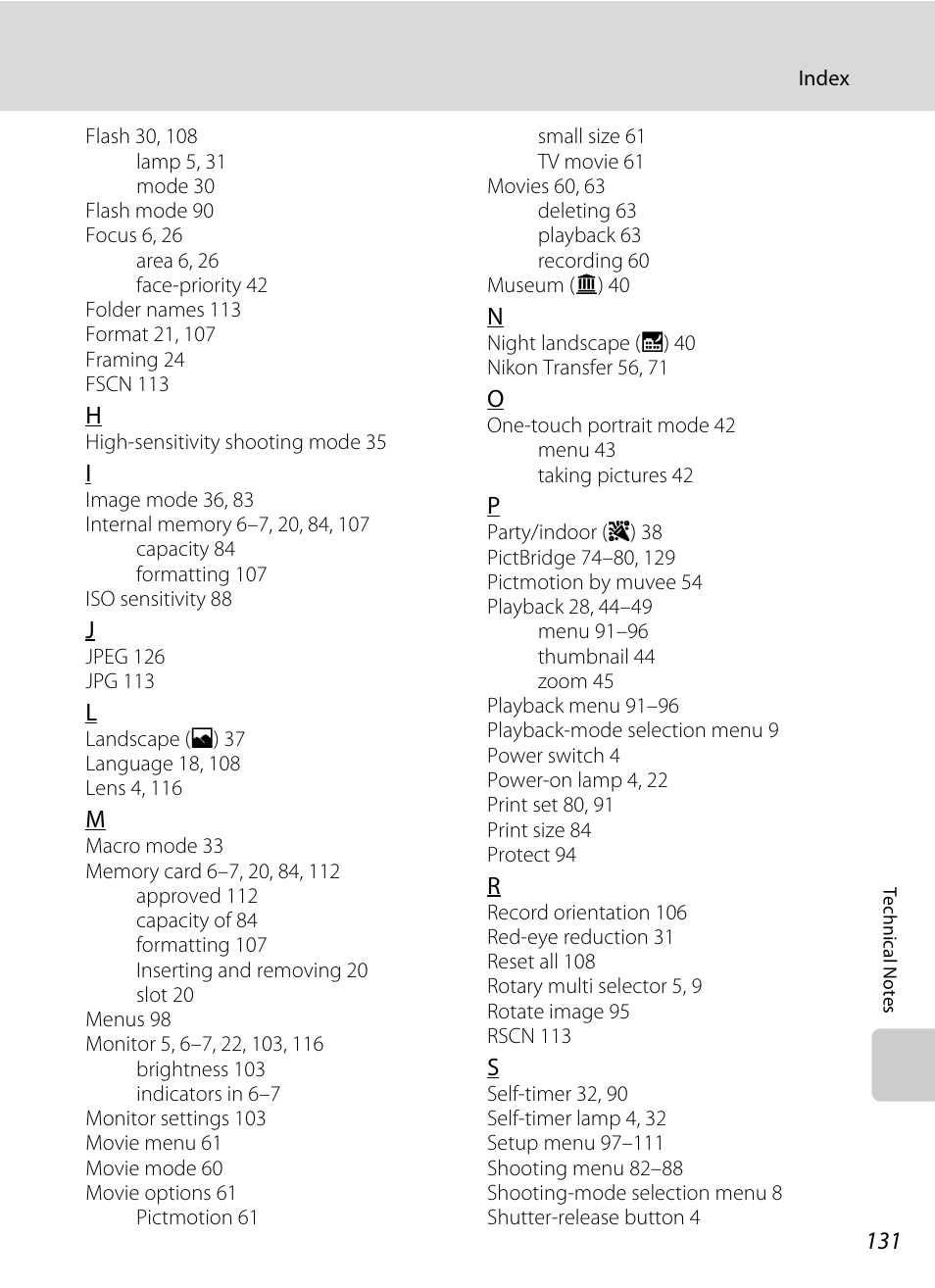 Nikon Coolpix S52c User Manual | Page 143 / 147