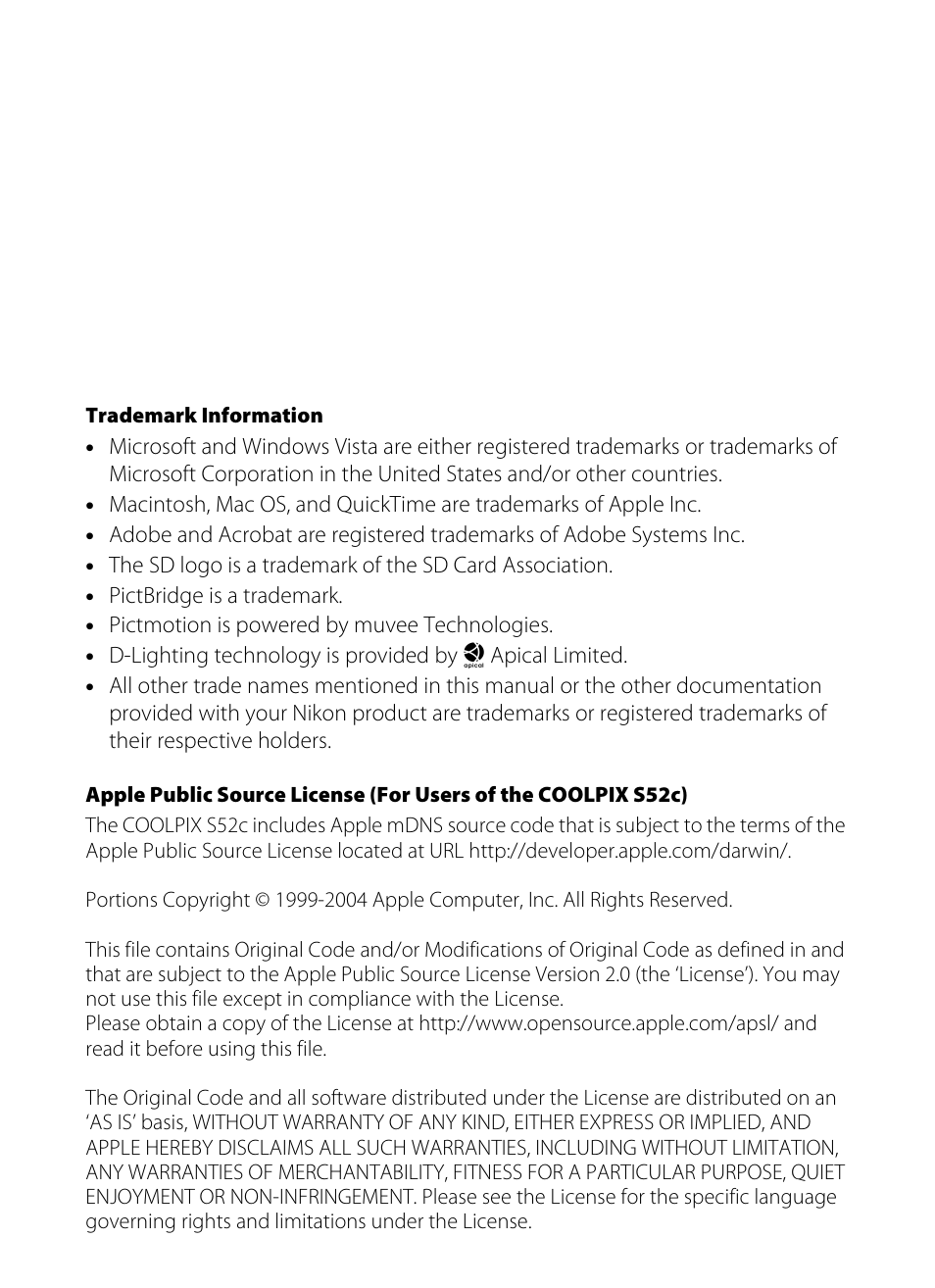 Nikon Coolpix S52c User Manual | Page 2 / 147