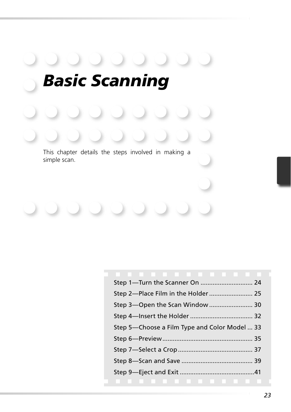 Basic scanning | Nikon 9000ED User Manual | Page 32 / 89