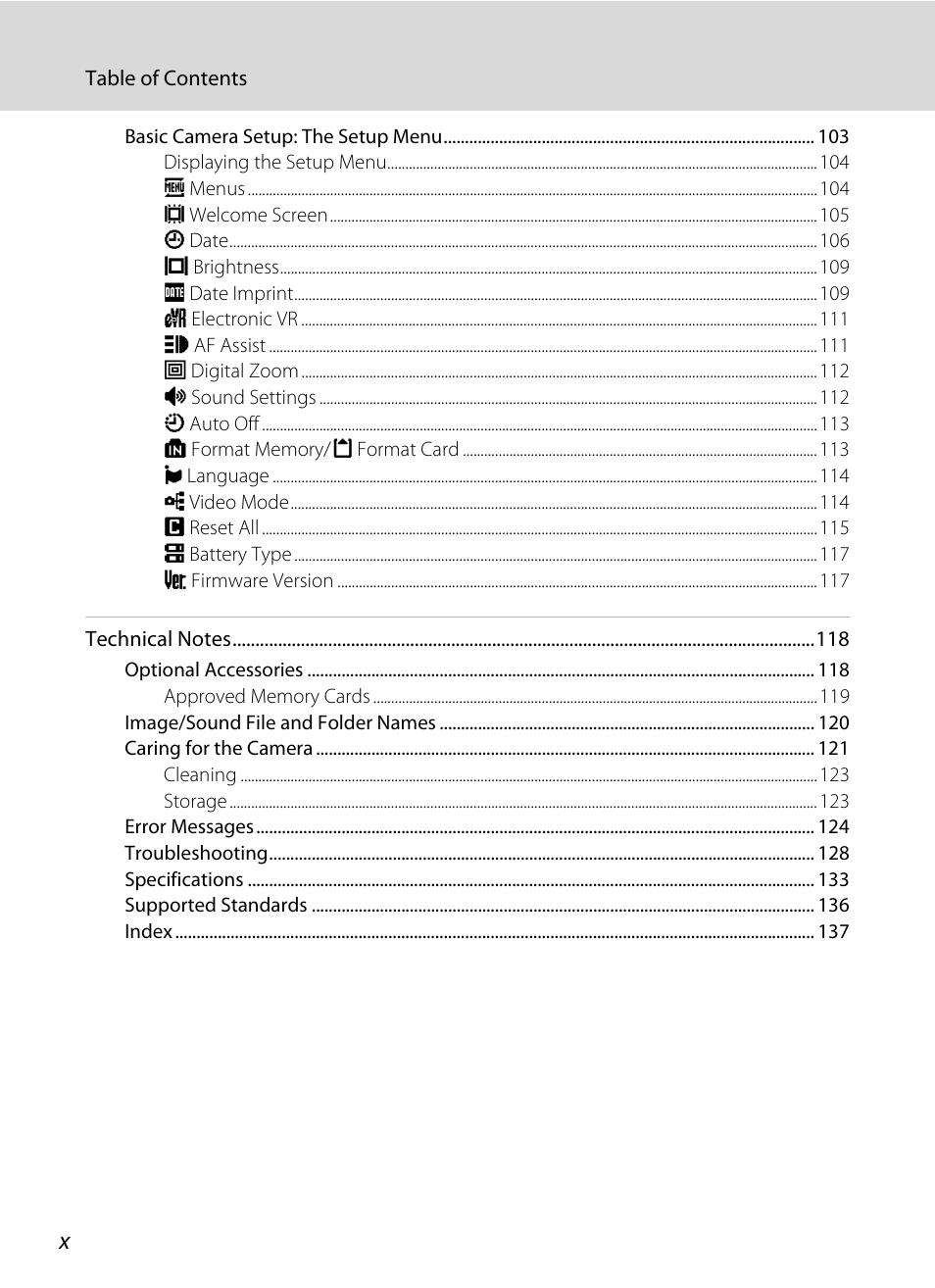 Nikon Coolpix P50 User Manual | Page 12 / 152